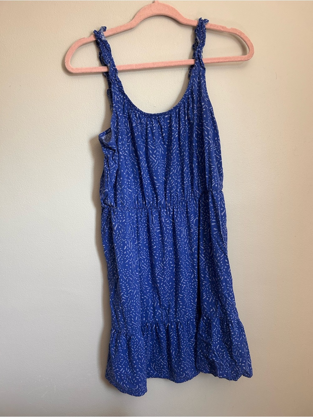 Banana Republic Royal Blue Printed Sleeveless Dress